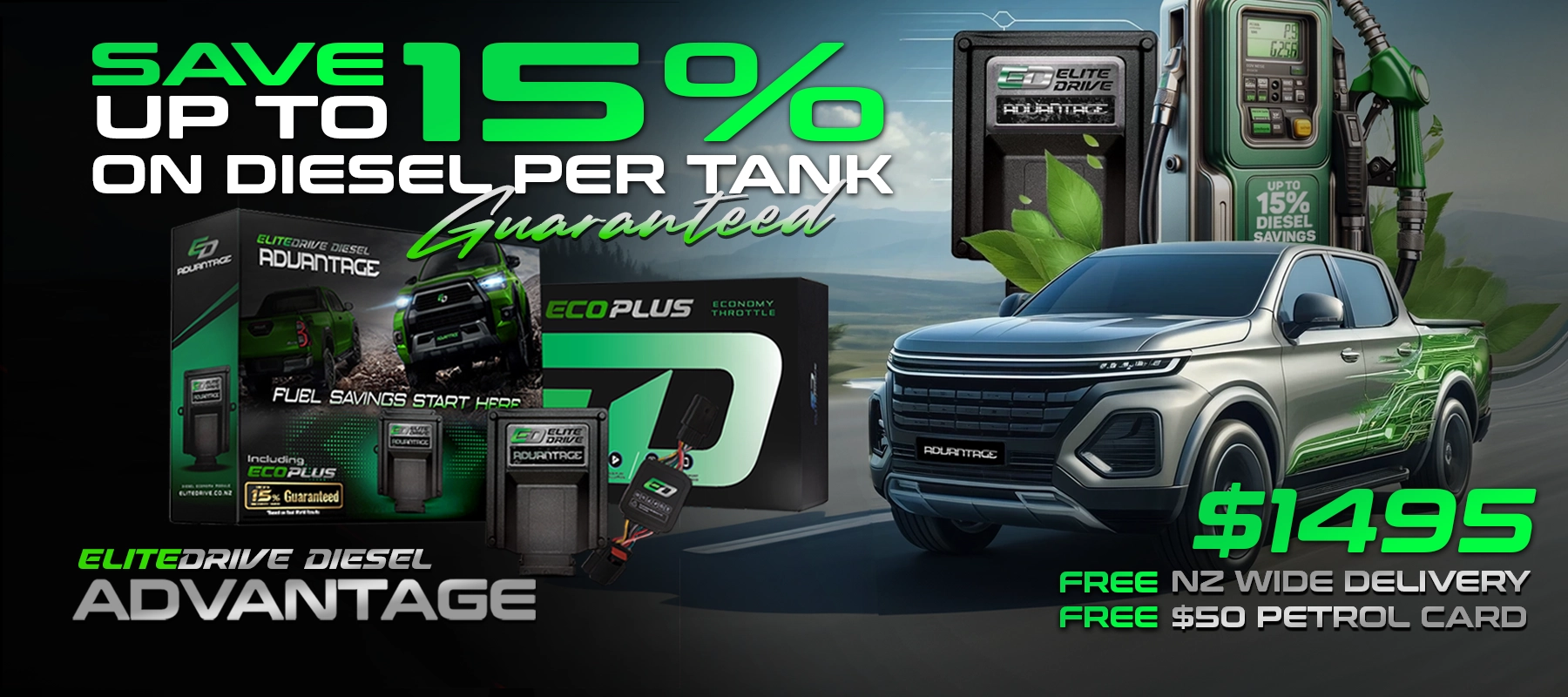 Save up to 15% on Diesel with Elitedrive Advantage & Eco-Plus