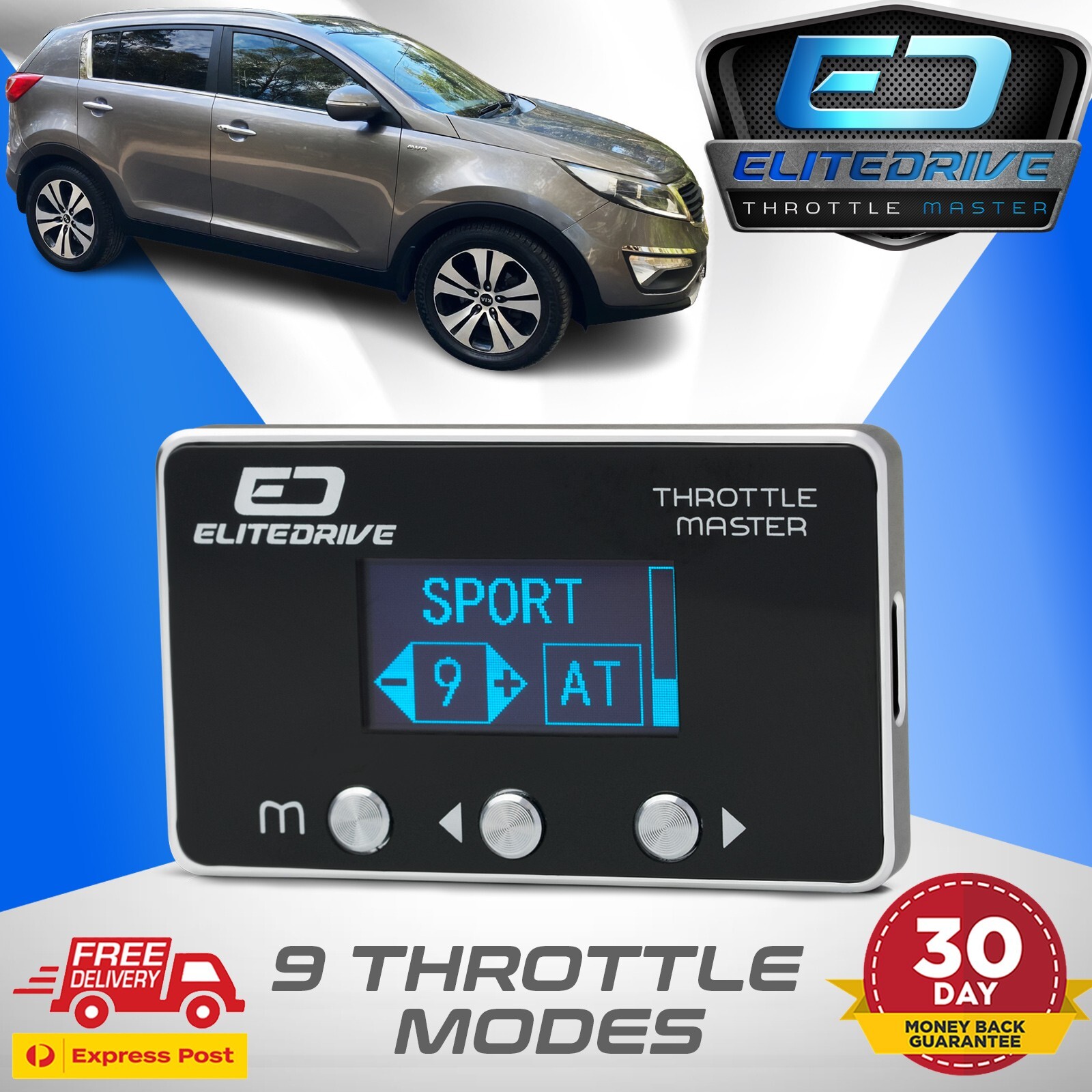 EliteDrive Throttle Controller Fits Kia Sportage SL 2010 - 2015 - 9 Modes