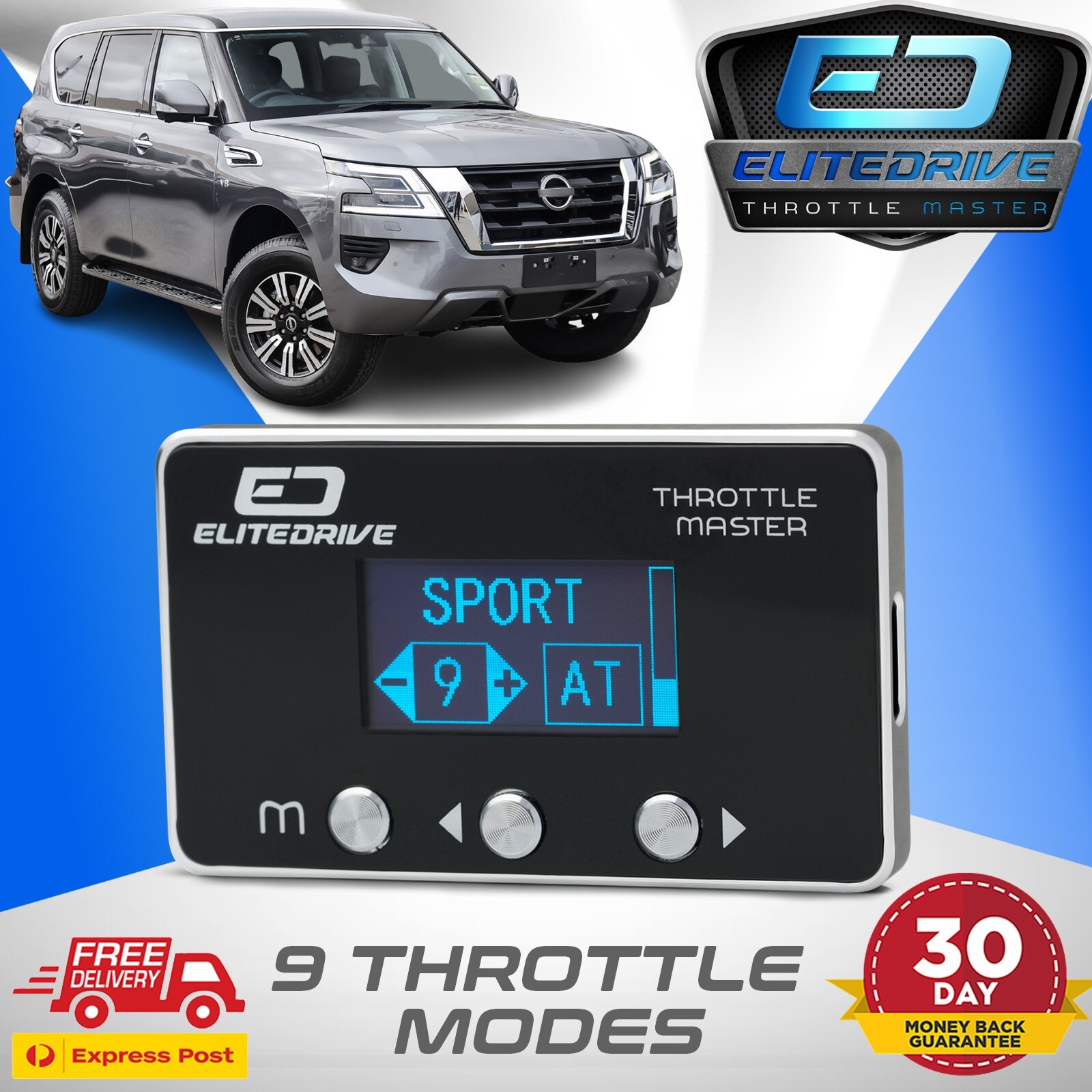 EliteDrive Throttle Controller Fits : Nissan Patrol Y62 2010 - 2023 ST-L / TI LW