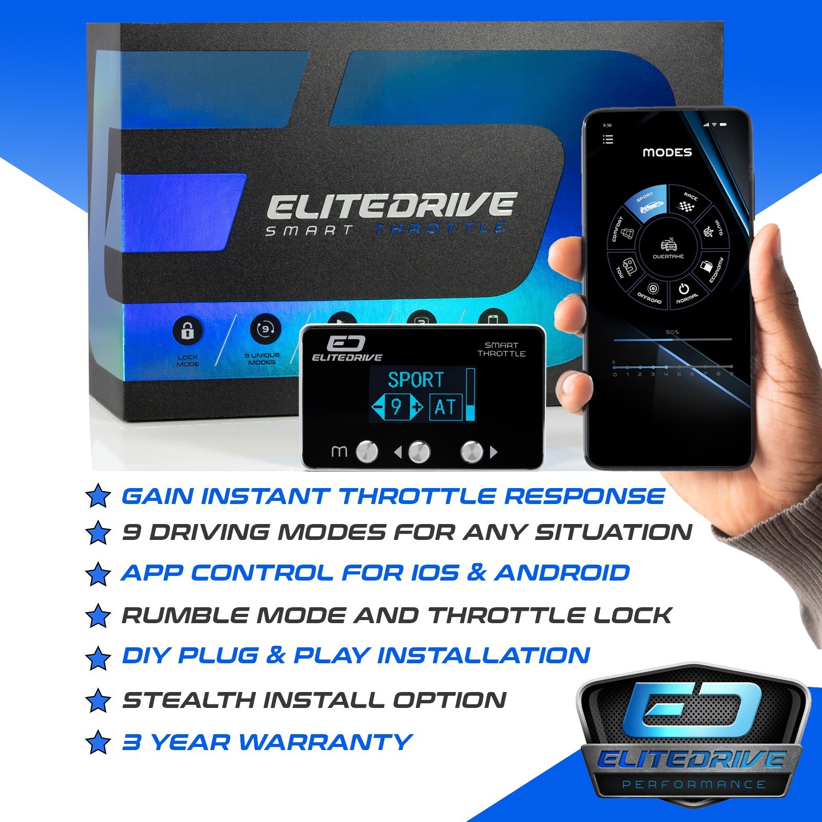 EliteDrive Smart Throttle Controller fits Suzuki SX4 2010 - 2019 - Incl S-Cross - Image 2