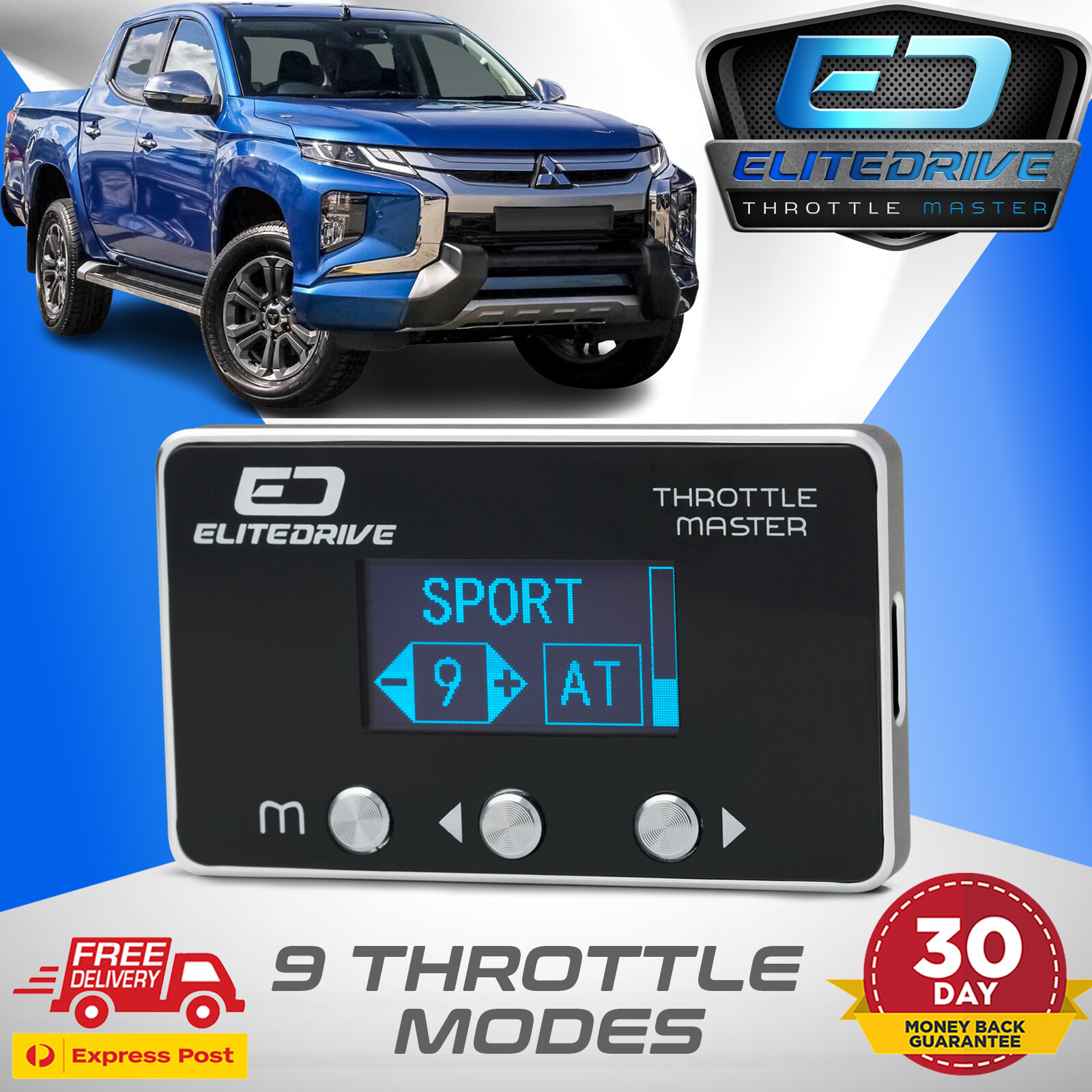 EliteDrive Throttle Controller for Mitsubishi Triton MR 2018 - 2024 + GLX PLUS